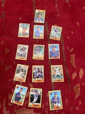 1987 Topps Baseball Card Lot, NY Mets, Excellent Condition, 13 Cards